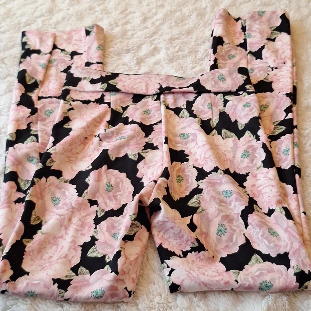 Zara Foral Pants Size XS - Picture 3 of 9